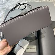 Balenciaga Hourglass In  Smoky Gray Shiny Box Calfskin – 23x10x14cm - 2