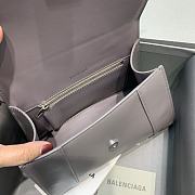 Balenciaga Hourglass In  Smoky Gray Shiny Box Calfskin – 23x10x14cm - 3