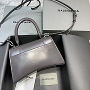 Balenciaga Hourglass In  Smoky Gray Shiny Box Calfskin – 23x10x14cm - 6