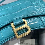 Balenciaga Hourglass In Maca Blue Crocodile – 19x8x11cm - 6
