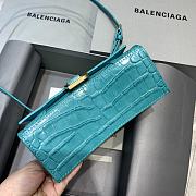 Balenciaga Hourglass In Maca Blue Crocodile – 19x8x11cm - 4