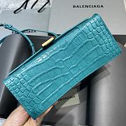 Balenciaga Hourglass In Maca Blue Crocodile – 19x8x11cm - 3