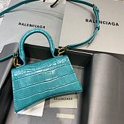 Balenciaga Hourglass In Maca Blue Crocodile – 19x8x11cm - 2