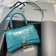 Balenciaga Hourglass In  Maca Blue Crocodile – 23x10x14cm - 1