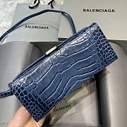 Balenciaga Hourglass Crocodile Navy Blue – 19x8x11cm - 2