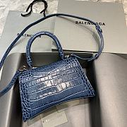 Balenciaga Hourglass Crocodile Navy Blue – 19x8x11cm - 4