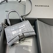 Balenciaga Hourglass Crocodile Dark Gray – 19x8x11cm - 1