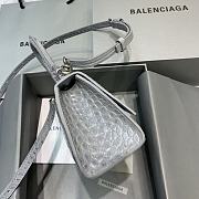 Balenciaga Hourglass Crocodile Dark Gray – 19x8x11cm - 4