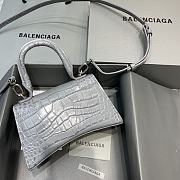 Balenciaga Hourglass Crocodile Dark Gray – 19x8x11cm - 5