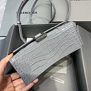 Balenciaga Hourglass Crocodile Dark Gray – 19x8x11cm - 6