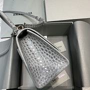 Balenciaga Hourglass Crocodile Dark Gray – 23x10x14cm - 3