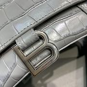 Balenciaga Hourglass Crocodile Dark Gray – 23x10x14cm - 5