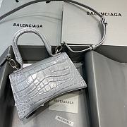 Balenciaga Hourglass Crocodile Dark Gray – 23x10x14cm - 6