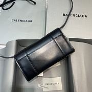 Balenciaga Parisian Hourglass B Silver Buckle WOC Shoulder Bag – 592830 – 20x2x11cm - 3