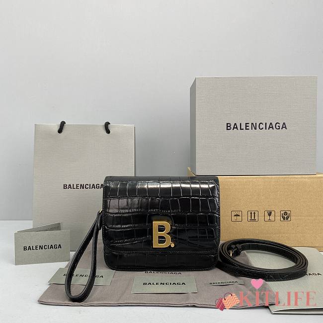 Balenciaga Square Bag  Crocodile Black  – 92951 – 18x14x10cm - 1