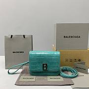 Balenciaga Square Bag  Crocodile Blue  – 92951 – 18x14x10cm - 1