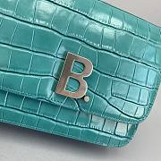 Balenciaga Square Bag  Crocodile Blue  – 92951 – 18x14x10cm - 2