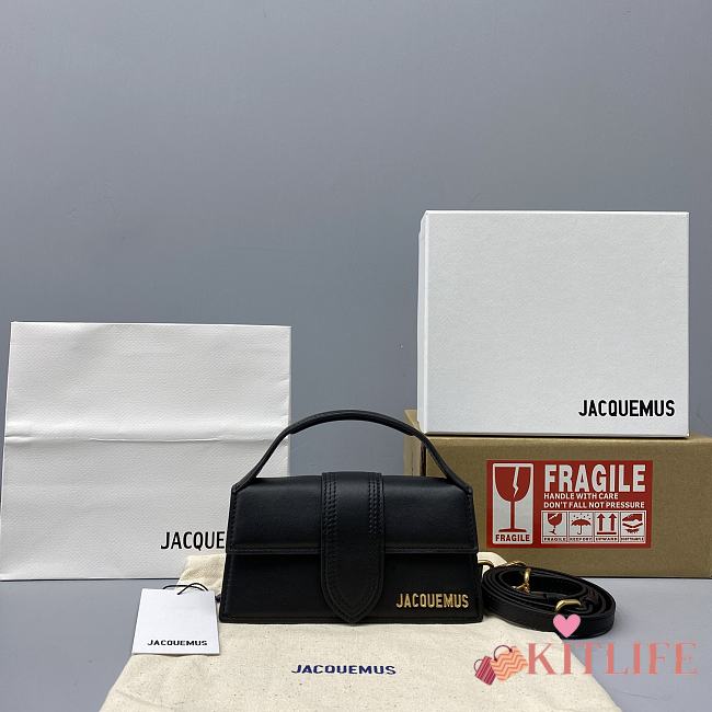 Jacquemus Bamnino Crossbody Bag Frosted Black - 2056 - 18x6x7cm - 1