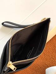 YSL Caviar Zipper Clutch Gold  - 423297 – 23x13x1cm - 4