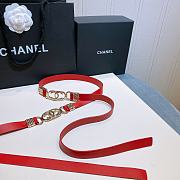 Chanel Lambskin And Golden Metal Brass Material Red - 2.0mm - 4