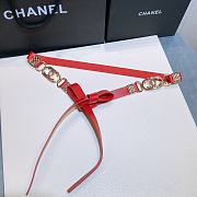 Chanel Lambskin And Golden Metal Brass Material Red - 2.0mm - 2