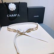 Chanel Lambskin And Golden Metal Brass Material White - 2.0mm - 2