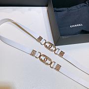 Chanel Lambskin And Golden Metal Brass Material White - 2.0mm - 4