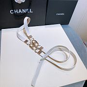 Chanel Lambskin And Golden Metal Brass Material White - 2.0mm - 6