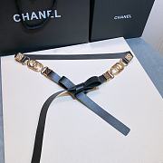 Chanel Lambskin And Golden Metal Brass Material Black - 2.0mm - 1