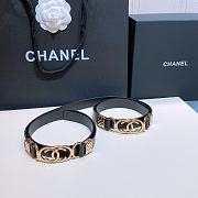 Chanel Lambskin And Golden Metal Brass Material Black - 2.0mm - 3