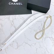 Chanel Lambskin Glass Pearl And Golden Metal Black And Pearl White - 4