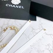 Chanel Lambskin Glass Pearl And Golden Metal Black And Pearl White - 6
