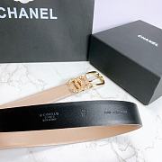 Chanel Calfskin And Golden Metal Belt Beige - 2