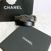 Chanel Calfskin And Golden Metal Belt Black - 6