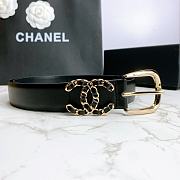 Chanel Calfskin And Golden Metal Belt Black - 4