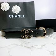 Chanel Calfskin And Golden Metal Belt Black - 5