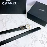 Chanel Calfskin And Golden Metal Belt Black - 3