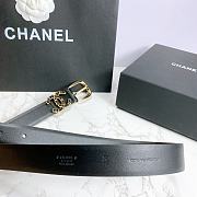 Chanel Calfskin And Golden Metal Belt Black - 2