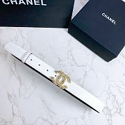 Chanel Belt Hardware Adopts Logo Classic Letter Buckle Cowhide White – 3cm - 6