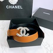 Chanel Belt Hardware Adopts Logo Classic Letter Buckle Cowhide Orange – 3cm - 2