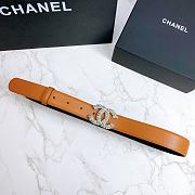 Chanel Belt Hardware Adopts Logo Classic Letter Buckle Cowhide Orange – 3cm - 3