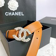 Chanel Belt Hardware Adopts Logo Classic Letter Buckle Cowhide Orange – 3cm - 5