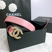 Chanel Belt Hardware Adopts Logo Classic Letter Buckle Cowhide Pink – 3cm - 6