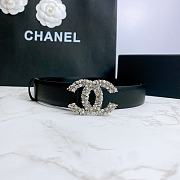Chanel Belt Hardware Adopts Logo Classic Letter Buckle Cowhide Black – 3cm - 1