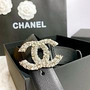 Chanel Belt Hardware Adopts Logo Classic Letter Buckle Cowhide Black – 3cm - 2
