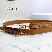 Celine Belt Horsebit Buckle Cow Leather Belt Calf Leather Brown – 30mm - 3