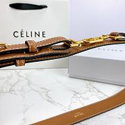 Celine Belt Horsebit Buckle Cow Leather Belt Calf Leather Brown – 30mm - 4