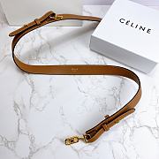 Celine Belt Horsebit Buckle Cow Leather Belt Calf Leather Brown – 30mm - 5
