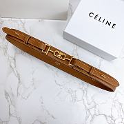 Celine Belt Horsebit Buckle Cow Leather Belt Calf Leather Brown – 30mm - 6