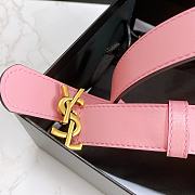 YSL Calfskin Soft Waist Buckle Classic Pink – 30mm - 2